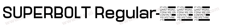SUPERBOLT Regular字体转换